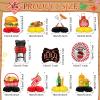 Cholemy 11 Pcs BBQ Party Decorations Honeycomb Centerpieces, Red Gingham Table Toppers for Summer Picnic, Baby Q Shower, Backyard Barbecue Birthday, Carnival Cookout Theme Supplies & Favors view 2