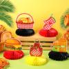 Cholemy 11 Pcs BBQ Party Decorations Honeycomb Centerpieces, Red Gingham Table Toppers for Summer Picnic, Baby Q Shower, Backyard Barbecue Birthday, Carnival Cookout Theme Supplies & Favors view 4