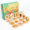 Protado Wooden Match Memory Game for Kids, 24Pc Memory Matching Cards, Educational Memory Matching Game for Pre-Kindergarten Early Learning Development Kids (Delicacy) view 1