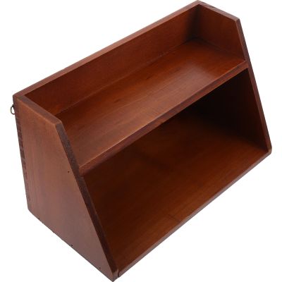 HOMSFOU Double Layer Wooden Riser Display Stand for Figures and Toys