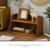 HOMSFOU Double Layer Wooden Riser Display Stand for Figures and Toys view 2