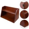 HOMSFOU Double Layer Wooden Riser Display Stand for Figures and Toys view 4