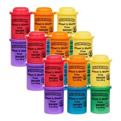 Colorations Wheat & Gluten Free Classic Dough - 3 Each of 6 Colors, Each 5oz