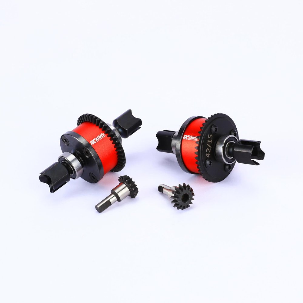 RCAWD 40Crmo 42T Differential Assembly with 15T Input Gear for Arrma 1/7 Fireteam Infraction Limitless Mojave 6s 42T Diff Gear 1/8 Kraton Notorious Outcast Talion Typhon 6s Series Upgread Parts