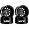 GLOBACT 1.9 Beadlock Wheels RC Wheel Hub -11.5mm Offset for 1/10 TRX4 TRX6 Axial SCX10 I II III Pro Redcat RC Crawler Upgrade Accessories (4Pcs Black) view 1