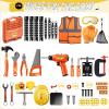 Kids Tool Bench Set,MAGIC4U 95PCS Toddler Tool Workbench with Electronic Drill 13 Tool Equipements,Safety Vest & Hat,Pretend Play Kids Construction Toys Gift for Boys Girls Age 3,4,5,6,7,8 view 2