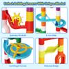 Marble Run Toy, 110pcs Marble Maze Kit STEM Educational Learning Toy for Kids, Mable Race Construction Railway Building Blocks with 60 Marbles Birthday Gift for Boys Girls 3 4 5 6 7 8 + Years Old view 4