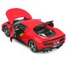 BURAGO 1/18 296 GTB Hybrid 830HP V6 2021 Rosso Corsa - Red BU16018CAR view 3
