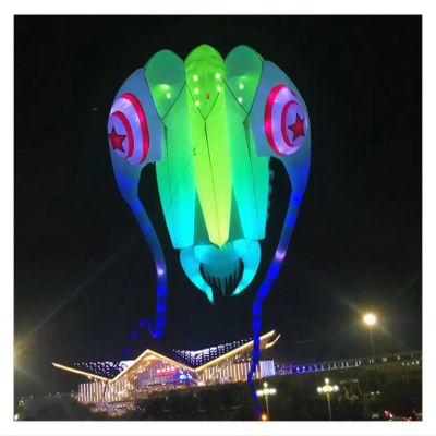 20m Led Octopus Kites Flying Trilobites Kite for String Line Windsurfing Led Fish Kites with Battery (Color : 10sqm Trilobite)