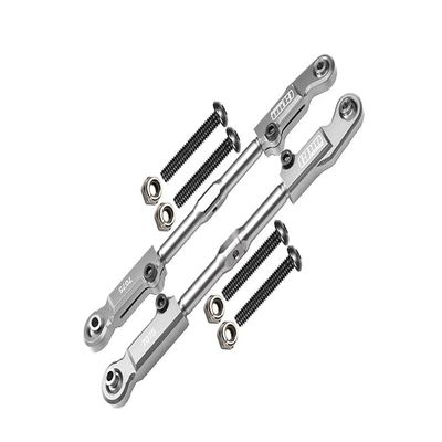 Aluminum 7075-T6 + Stainless Steel Rear Camber Links for Arrma 1:8 KRATON 6S / Outcast 6S / Talion 6S / Notorious 6S / KRATON EXB/KRATON 6S V5 / Notorious 6S V5 / 1:7 FIRETEAM 6S Upgrades - Silver