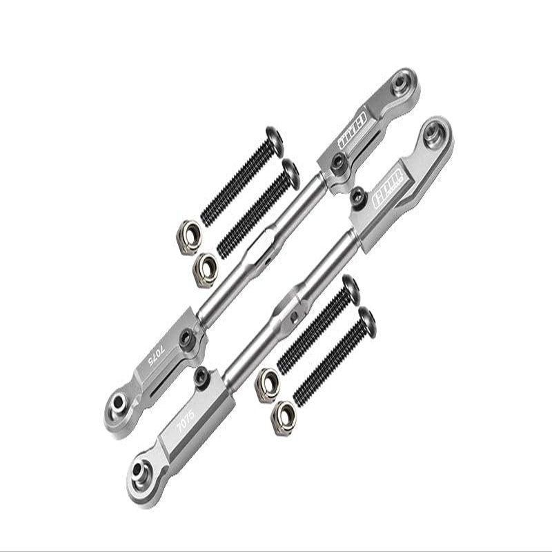 Aluminum 7075-T6 + Stainless Steel Rear Camber Links for Arrma 1:8 KRATON 6S / Outcast 6S / Talion 6S / Notorious 6S / KRATON EXB/KRATON 6S V5 / Notorious 6S V5 / 1:7 FIRETEAM 6S Upgrades - Silver