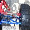Aluminum 7075-T6 + Stainless Steel Rear Camber Links for Arrma 1:8 KRATON 6S / Outcast 6S / Talion 6S / Notorious 6S / KRATON EXB/KRATON 6S V5 / Notorious 6S V5 / 1:7 FIRETEAM 6S Upgrades - Silver view 2