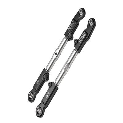 Aluminum 7075-T6 + Stainless Steel Front Camber Links for Traxxas 1/8 4WD Sledge Monster Truck 95076-4 Upgrades - Black
