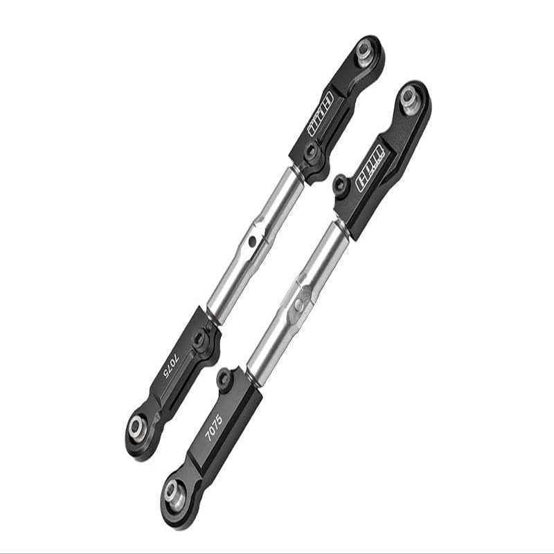 Aluminum 7075-T6 + Stainless Steel Front Camber Links for Traxxas 1/8 4WD Sledge Monster Truck 95076-4 Upgrades - Black