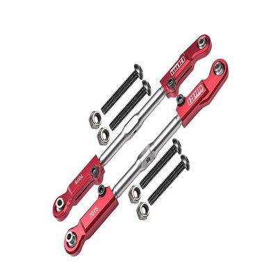 Aluminum 7075-T6 + Stainless Steel Rear Camber Links for Arrma 1:8 KRATON 6S / Outcast 6S / Talion 6S / Notorious 6S / KRATON EXB/KRATON 6S V5 / Notorious 6S V5 / 1:7 FIRETEAM 6S Upgrades - Red