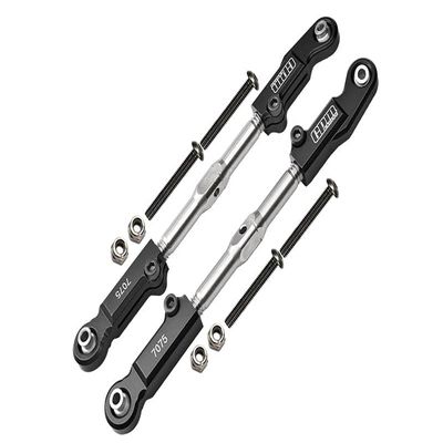 Aluminum 7075-T6 + Stainless Steel Rear Camber Links for Arrma 1/8 4WD Electric Talion 6S BLX ARA106048 Upgrades - Black
