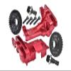 Aluminum 7075-T6 Front and Rear Upper Bulkhead + Medium Carbon Steel 32/10T Front and Rear Differential Gear Set for 1:5 Traxxas X Maxx 8S 77086-4 / XRT 8S 78086-4 Monster Truck Upgrades - Red view 1