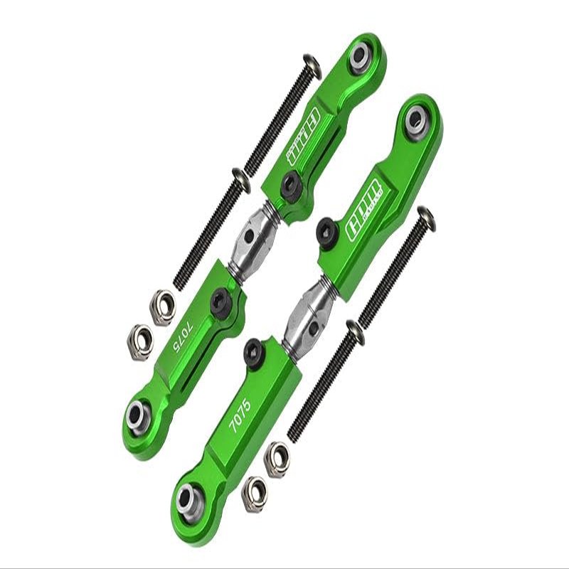 Aluminum 7075-T6 + Stainless Steel Rear Camber Links for Arrma 1:7 Limitless All-Road/Limitless V2 / Infraction 6S / Infraction 6S V2 / Felony 6S / 1:8 Typhon 6S / Typhon 6S V5 Upgrade Parts - Green