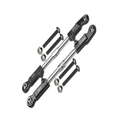 Aluminum 7075-T6 + Stainless Steel Rear Camber Links for Arrma 1:8 KRATON 6S / Outcast 6S / Talion 6S / Notorious 6S / KRATON EXB/KRATON 6S V5 / Notorious 6S V5 / 1:7 FIRETEAM 6S Upgrades - Black