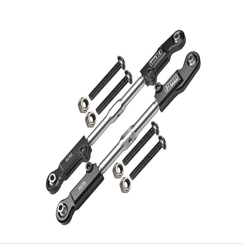 Aluminum 7075-T6 + Stainless Steel Rear Camber Links for Arrma 1:8 KRATON 6S / Outcast 6S / Talion 6S / Notorious 6S / KRATON EXB/KRATON 6S V5 / Notorious 6S V5 / 1:7 FIRETEAM 6S Upgrades - Black