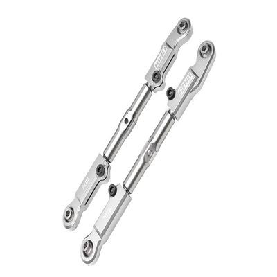 Aluminum 7075-T6 + Stainless Steel Front Camber Links for Traxxas 1/8 4WD Sledge Monster Truck 95076-4 Upgrades - Silver