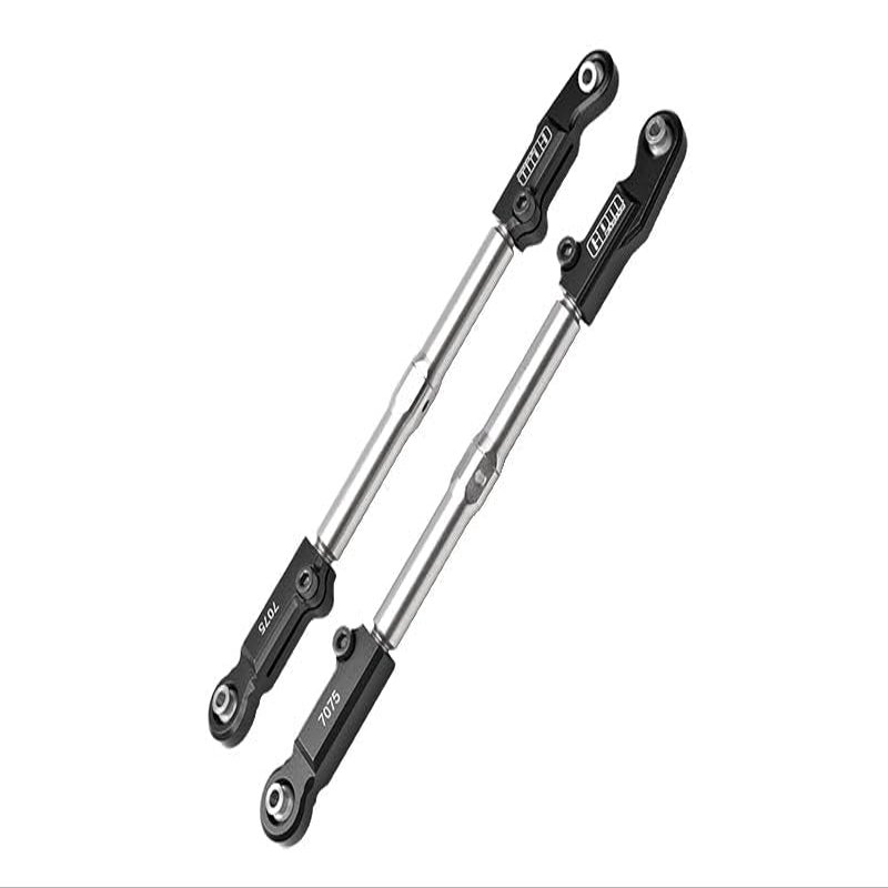 Aluminum 7075-T6 + Stainless Steel Rear Camber Links for Traxxas 1/8 4WD Sledge Monster Truck 95076-4 Upgrades - Black