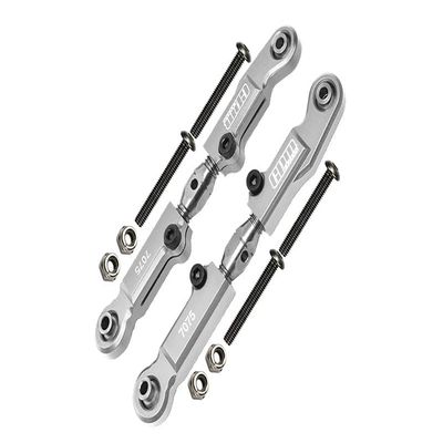 Aluminum 7075-T6 + Stainless Steel Rear Camber Links for Arrma 1:7 Limitless All-Road/Limitless V2 / Infraction 6S / Infraction 6S V2 / Felony 6S / 1:8 Typhon 6S / Typhon 6S V5 Upgrades - Silver