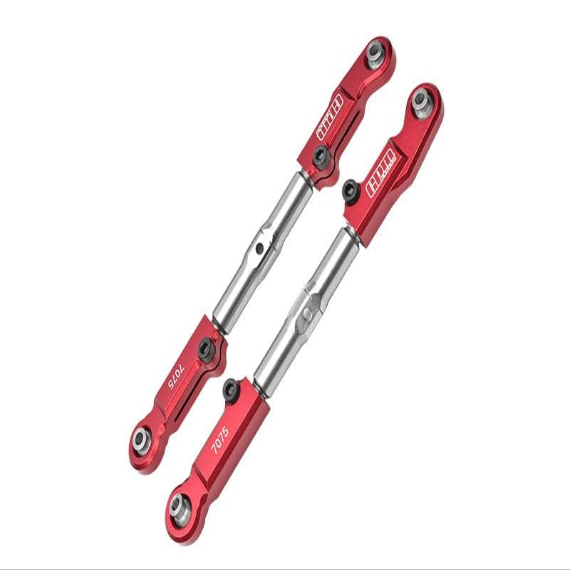 Aluminum 7075-T6 + Stainless Steel Front Camber Links for Traxxas 1/8 4WD Sledge Monster Truck 95076-4 Upgrades - Red