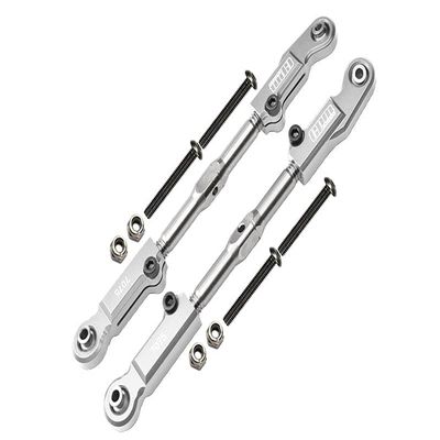 Aluminum 7075-T6 + Stainless Steel Rear Camber Links for Arrma 1/8 4WD Electric Talion 6S BLX ARA106048 Upgrades - Silver