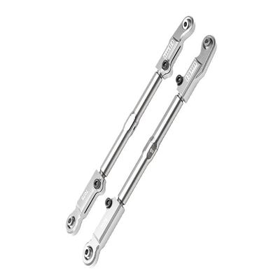 Aluminum 7075-T6 + Stainless Steel Rear Camber Links for Traxxas 1/8 4WD Sledge Monster Truck 95076-4 Upgrades - Silver