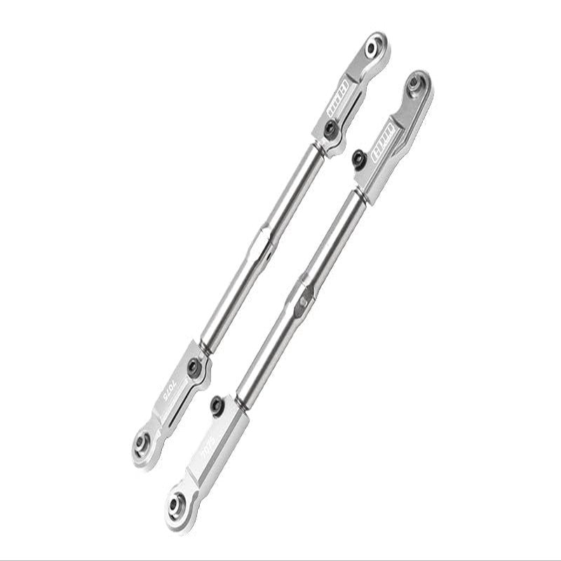 Aluminum 7075-T6 + Stainless Steel Rear Camber Links for Traxxas 1/8 4WD Sledge Monster Truck 95076-4 Upgrades - Silver