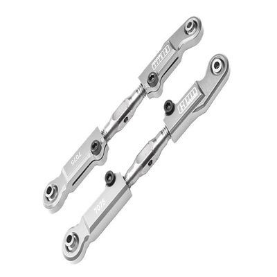 Aluminum 7075-T6 + Stainless Steel Rear Camber Links for Arrma 1:7 Mojave 6S BLX/Mojave 6S V2 BLX Desert Truck Upgrades - Silver
