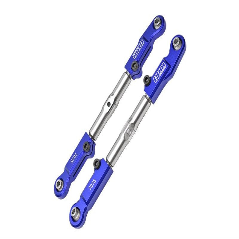 Aluminum 7075-T6 + Stainless Steel Front Camber Links for Traxxas 1/8 4WD Sledge Monster Truck 95076-4 Upgrades - Blue