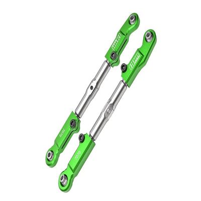 Aluminum 7075-T6 + Stainless Steel Front Camber Links for Traxxas 1/8 4WD Sledge Monster Truck 95076-4 Upgrades - Green