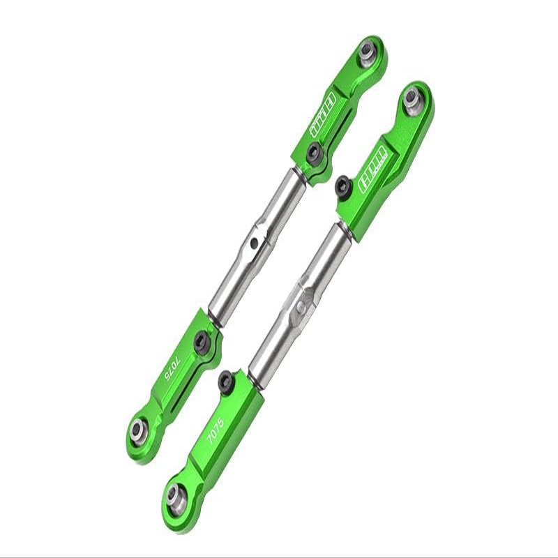 Aluminum 7075-T6 + Stainless Steel Front Camber Links for Traxxas 1/8 4WD Sledge Monster Truck 95076-4 Upgrades - Green