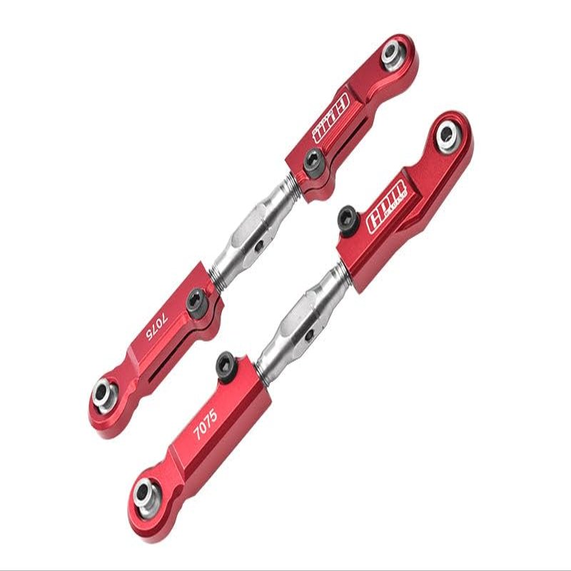 Aluminum 7075-T6 + Stainless Steel Rear Camber Links for Arrma 1:7 Mojave 6S BLX/Mojave 6S V2 BLX Desert Truck Upgrades - Red