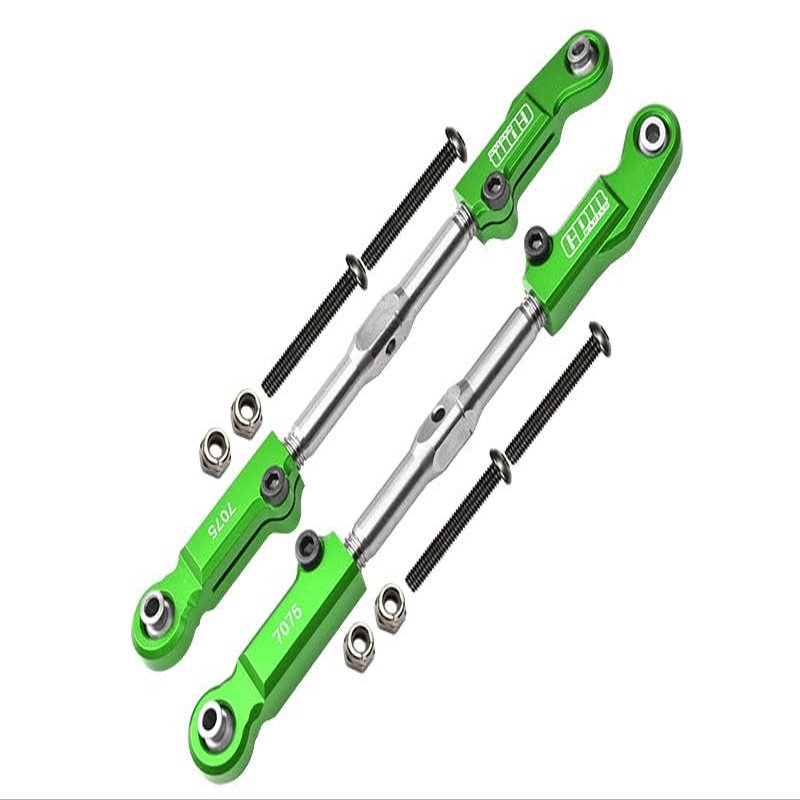 Aluminum 7075-T6 + Stainless Steel Rear Camber Links for Arrma 1/8 4WD Electric Talion 6S BLX ARA106048 Upgrades - Green
