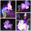bDDeDD Kids Inflatable Unicorn Costume, Riding Unicorn Air Blow-up Deluxe with LED Light for Halloween Party Unicorn M view 2