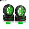 Chanmoo 1/10 RC Off Road Tires and Wheels Rims 12mm Hex Set Front and Rear 87mm Rubber Buggy Tyres Foam Inserts for 1:10 Off-Road Car HSP Kyosho HPI Tamiya HSP 94107 94166 94106 94155 4PCS (White) view 3