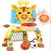 Move2Play, Giraffe Basketball Hoop & Soccer Goal Activity Center | 30+ Sounds & Songs + 5 Lights | 1 2 3 Year Old Birthday Gift for Boys and Girls | Toy for Baby & Toddlers (Yellow) view 1