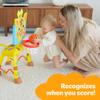 Move2Play, Giraffe Basketball Hoop & Soccer Goal Activity Center | 30+ Sounds & Songs + 5 Lights | 1 2 3 Year Old Birthday Gift for Boys and Girls | Toy for Baby & Toddlers (Yellow) view 4