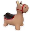Brown Donkey Bounce & Ride-on Inflatable Hopper Toddler Toy with Pump view 1