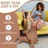Brown Donkey Bounce & Ride-on Inflatable Hopper Toddler Toy with Pump view 2