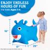 Blue Shark Bounce & Ride-on Inflatable Hopper Toddler Toy with Pump view 3