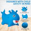 Blue Shark Bounce & Ride-on Inflatable Hopper Toddler Toy with Pump view 4