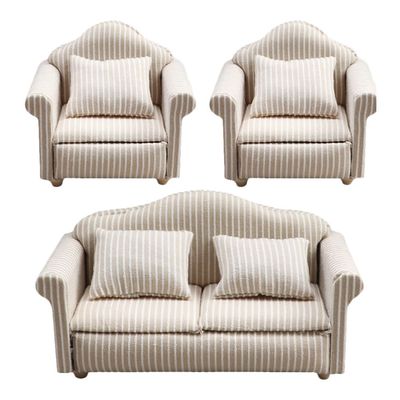 3pcs Dollhouse Sofa Miniature Couch Miniature Furniture Sofa 1 24 Scale Dollhouse Furniture Tiny Mini House Couch Toy Model