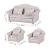 3pcs Dollhouse Sofa Miniature Couch Miniature Furniture Sofa 1 24 Scale Dollhouse Furniture Tiny Mini House Couch Toy Model view 2