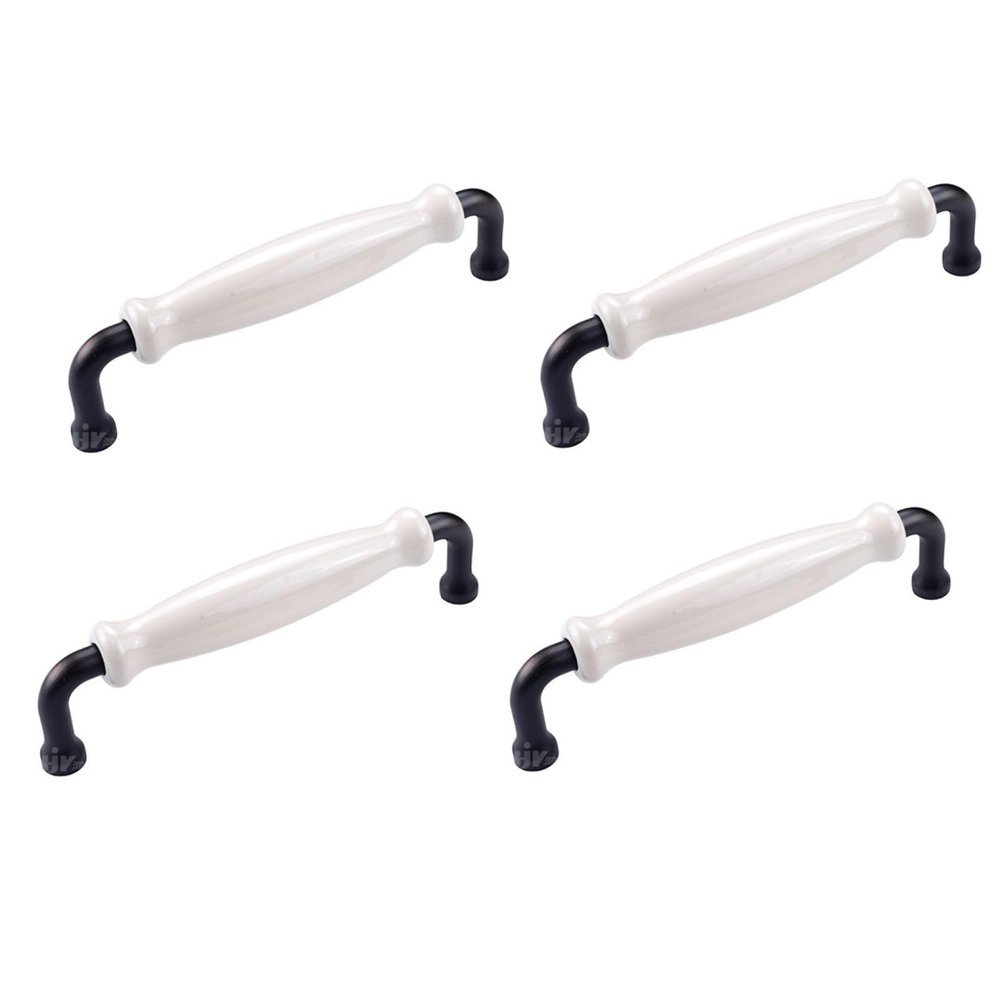 Kids Drawer Pulls 4 Pack Cabinet Door Handle White Ceramic Handle Drawer Knob and Handle Cabinet Handle C128mm