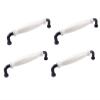 Kids Drawer Pulls 4 Pack Cabinet Door Handle White Ceramic Handle Drawer Knob and Handle Cabinet Handle C128mm view 1