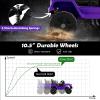 Costzon Ride on Car, 12V Battery Powered Truck Vehicle with Remote Control, Spring Suspension, Headlights, Music, Horn, MP3, USB & Aux Port, Gift for Boys Girls, Electric Car for Kids (Purple) view 3